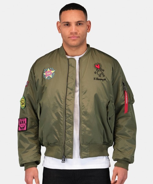 Alpha Industries（アルファインダストリーズ）の「Alpha Industries/アルファインダストリーズ/Keith Haring X Alpha MA-1 ALL REVERSIBLE/ キース へリング エムエーワン オール リバーシブル（MA-1・メンズ・セージグリーン・SMALL/MEDIUM/LARGE/X-LARGE）」の11枚目の写真