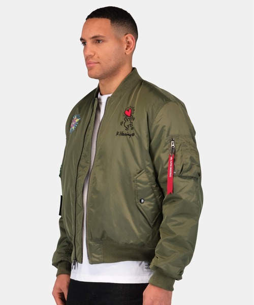 Alpha Industries（アルファインダストリーズ）の「Alpha Industries/アルファインダストリーズ/Keith Haring X Alpha MA-1 ALL REVERSIBLE/ キース へリング エムエーワン オール リバーシブル（MA-1・メンズ・セージグリーン・SMALL/MEDIUM/LARGE/X-LARGE）」の12枚目の写真