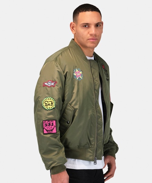 Alpha Industries（アルファインダストリーズ）の「Alpha Industries/アルファインダストリーズ/Keith Haring X Alpha MA-1 ALL REVERSIBLE/ キース へリング エムエーワン オール リバーシブル（MA-1・メンズ・セージグリーン・SMALL/MEDIUM/LARGE/X-LARGE）」の13枚目の写真