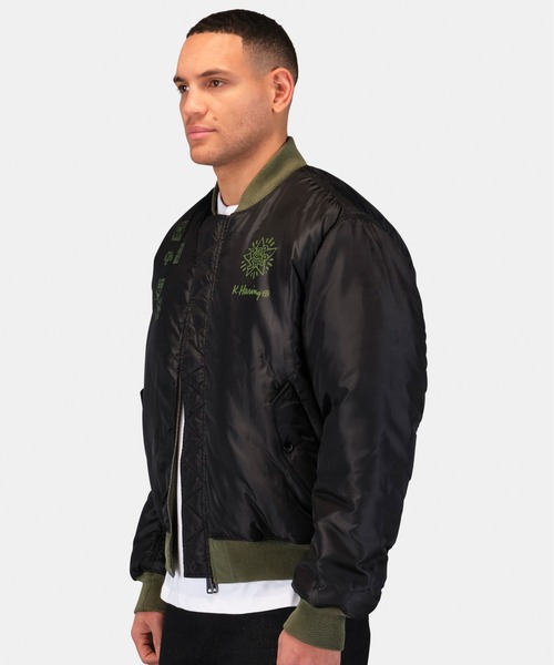 Alpha Industries（アルファインダストリーズ）の「Alpha Industries/アルファインダストリーズ/Keith Haring X Alpha MA-1 ALL REVERSIBLE/ キース へリング エムエーワン オール リバーシブル（MA-1・メンズ・セージグリーン・SMALL/MEDIUM/LARGE/X-LARGE）」の16枚目の写真
