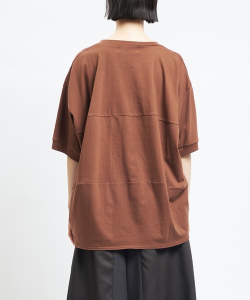 gomme(ゴム)の「バルーンメッシュT(Tシャツ/カットソー・レディース・ブラック/ブラウン/ホワイト・MEDIUM)」の15枚目の写真