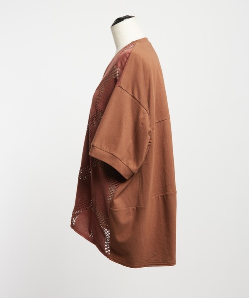 gomme(ゴム)の「バルーンメッシュT(Tシャツ/カットソー・レディース・ブラック/ブラウン/ホワイト・MEDIUM)」の17枚目の写真