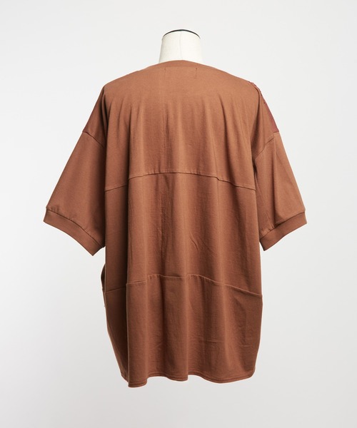 gomme(ゴム)の「バルーンメッシュT(Tシャツ/カットソー・レディース・ブラック/ブラウン/ホワイト・MEDIUM)」の18枚目の写真