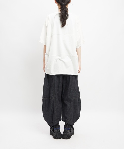 gomme(ゴム)の「バルーンメッシュT(Tシャツ/カットソー・レディース・ブラック/ブラウン/ホワイト・MEDIUM)」の9枚目の写真