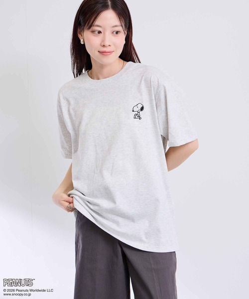 Mac-House(マックハウス)の「【PEANUTS/ TOY STORY / TOM & JERRY】キャラクター 線画 ワンポイント刺繍 バックデザイン クルーネック 半袖Tシャツ(Tシャツ/カットソー・メンズ・ブルーグリーン/オフホワイト/スミクロ/オートミール・S/M/L/XL)」の19枚目の写真