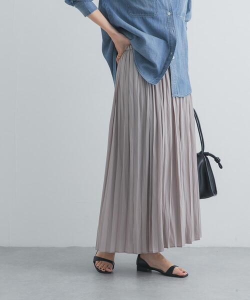 URBAN RESEARCH DOORS（アーバンリサーチドアーズ）の「ランダムプリーツスカート（スカート・レディース・パープル/ベージュ系その他/ブラック・FREE）」の5枚目の写真