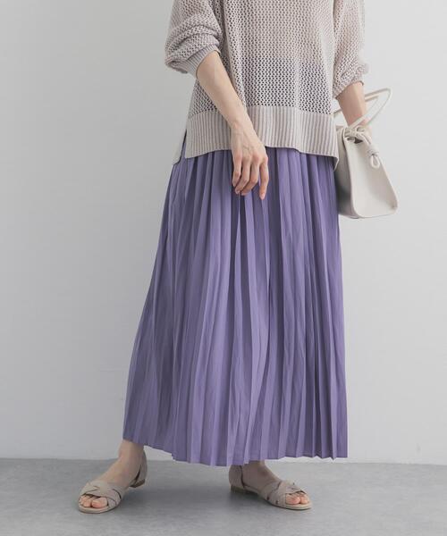 URBAN RESEARCH DOORS（アーバンリサーチドアーズ）の「ランダムプリーツスカート（スカート・レディース・パープル/ベージュ系その他/ブラック・FREE）」の15枚目の写真