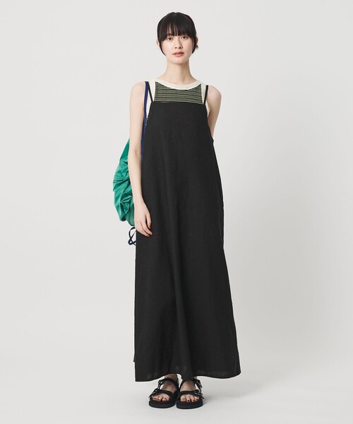 BEAUTY&YOUTH UNITED ARROWS(ビューティーアンドユースユナイテッドアローズ)の「麻ブレンド ドット キャミワンピース(ワンピース・レディース・ブラック/ナチュラル・M/S/XS)」の21枚目の写真