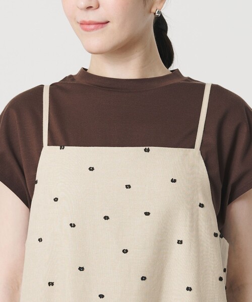 BEAUTY&YOUTH UNITED ARROWS(ビューティーアンドユースユナイテッドアローズ)の「麻ブレンド ドット キャミワンピース(ワンピース・レディース・ブラック/ナチュラル・M/S/XS)」の11枚目の写真