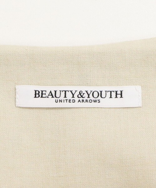 BEAUTY&YOUTH UNITED ARROWS(ビューティーアンドユースユナイテッドアローズ)の「麻ブレンド ドット キャミワンピース(ワンピース・レディース・ブラック/ナチュラル・M/S/XS)」の4枚目の写真