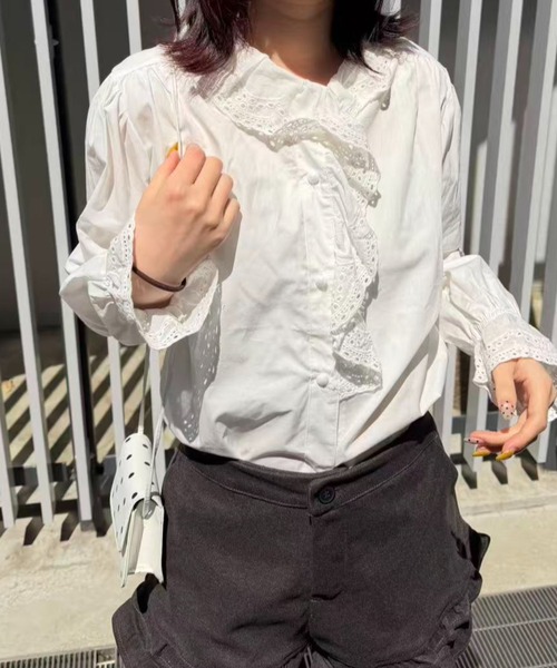 mebole（メボレ）の「レースカラーブラウス（シャツ/ブラウス・レディース・ホワイト・FREE）」の18枚目の写真