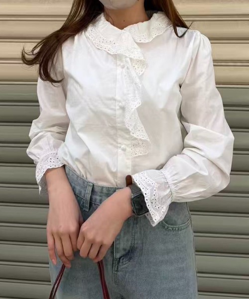 mebole（メボレ）の「レースカラーブラウス（シャツ/ブラウス・レディース・ホワイト・FREE）」の7枚目の写真
