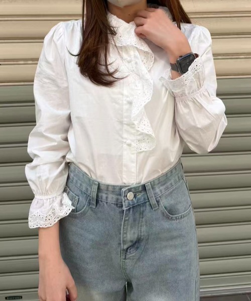mebole（メボレ）の「レースカラーブラウス（シャツ/ブラウス・レディース・ホワイト・FREE）」の9枚目の写真