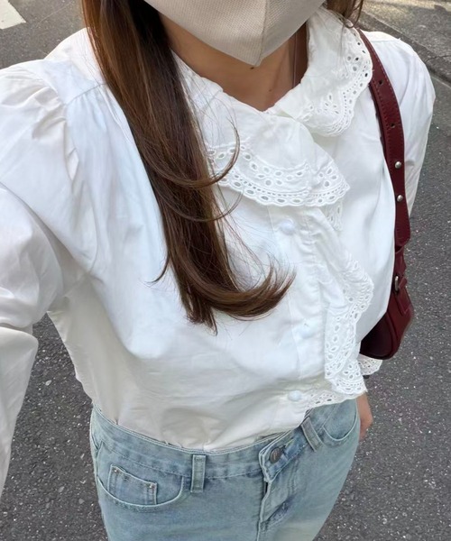 mebole（メボレ）の「レースカラーブラウス（シャツ/ブラウス・レディース・ホワイト・FREE）」の10枚目の写真