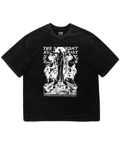 NAVYTEAM(ネイビーチーム)の「NOV 26 1932 ピグメントダイ 半袖Tシャツ(Tシャツ/カットソー・レディース・ブラック×グレー/ブラック×ホワイト・1/2/3)」の1枚目の写真