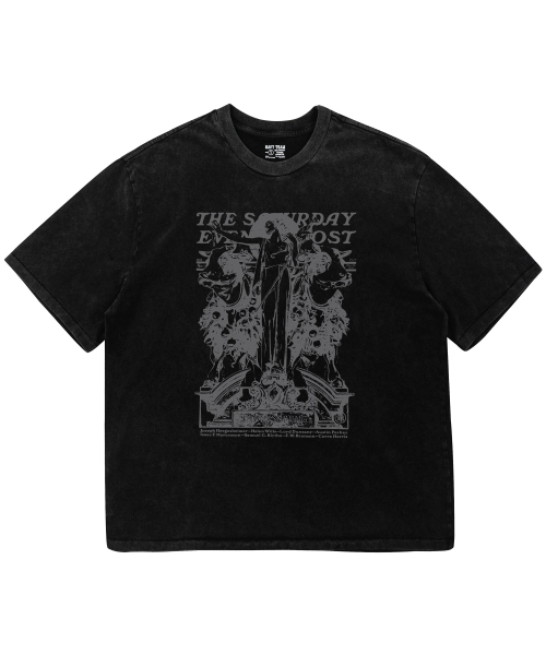 NAVYTEAM(ネイビーチーム)の「NOV 26 1932 ピグメントダイ 半袖Tシャツ(Tシャツ/カットソー・レディース・ブラック×グレー/ブラック×ホワイト・1/2/3)」の3枚目の写真