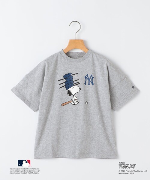 SHIPS(シップス)の「SHIPS KIDS:100~125cm / PEANUTS×MLB プリント Tシャツ(Tシャツ/カットソー・キッズ・レッド/ホワイト/ブラック/グレー・SMALL/MEDIUM)」の1枚目の写真