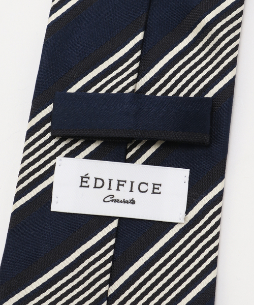 EDIFICE（エディフィス）の「PB サテンストライプタイ（ネクタイ・メンズ・ネイビー/スカイブルー・FREE）」の3枚目の写真