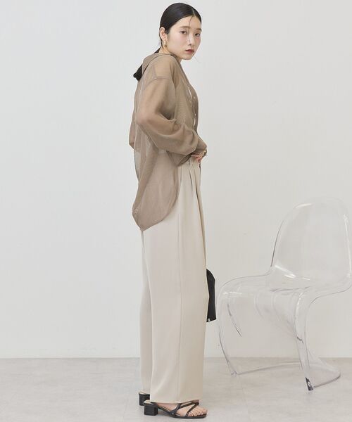 AMERICAN HOLIC（アメリカンホリック）の「【接触冷感イージーケア】ドレープパンツ（その他パンツ・レディース・ライトベージュ/ブラック/ブラウン・L/M）」の18枚目の写真