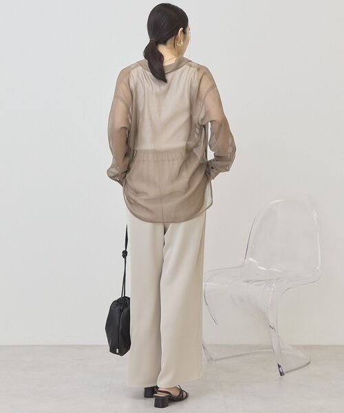 AMERICAN HOLIC（アメリカンホリック）の「【接触冷感イージーケア】ドレープパンツ（その他パンツ・レディース・ライトベージュ/ブラック/ブラウン・L/M）」の19枚目の写真