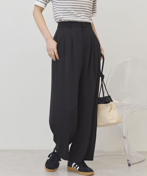 AMERICAN HOLIC（アメリカンホリック）の「【接触冷感イージーケア】ドレープパンツ（その他パンツ・レディース・ライトベージュ/ブラック/ブラウン・L/M）」の21枚目の写真