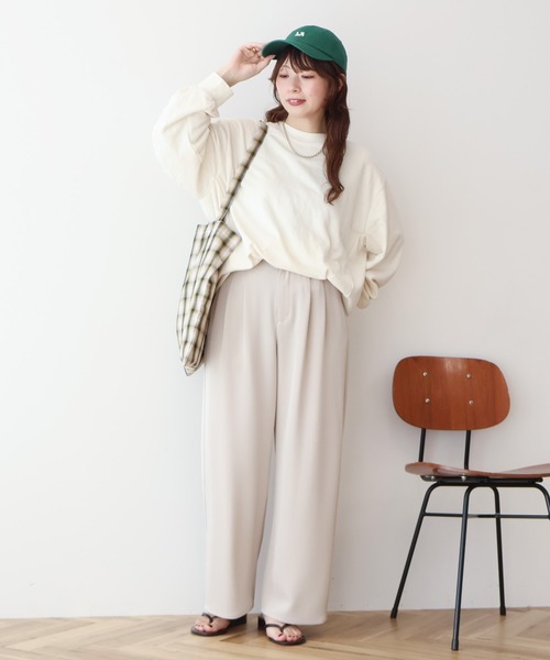 AMERICAN HOLIC（アメリカンホリック）の「【接触冷感イージーケア】ドレープパンツ（その他パンツ・レディース・ライトベージュ/ブラック/ブラウン・L/M）」の13枚目の写真