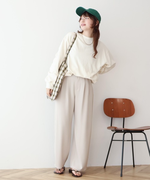 AMERICAN HOLIC（アメリカンホリック）の「【接触冷感イージーケア】ドレープパンツ（その他パンツ・レディース・ライトベージュ/ブラック/ブラウン・L/M）」の14枚目の写真