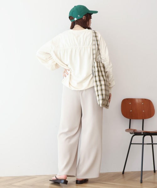 AMERICAN HOLIC（アメリカンホリック）の「【接触冷感イージーケア】ドレープパンツ（その他パンツ・レディース・ライトベージュ/ブラック/ブラウン・L/M）」の15枚目の写真