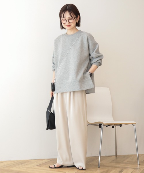 AMERICAN HOLIC（アメリカンホリック）の「【接触冷感イージーケア】ドレープパンツ（その他パンツ・レディース・ライトベージュ/ブラック/ブラウン・L/M）」の9枚目の写真