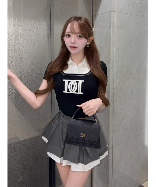 Darich ダーリッチ ワイドプリーツミニスカート ブラック ダーリッチ Darich ワイドプリーツミニスカート （ブラック