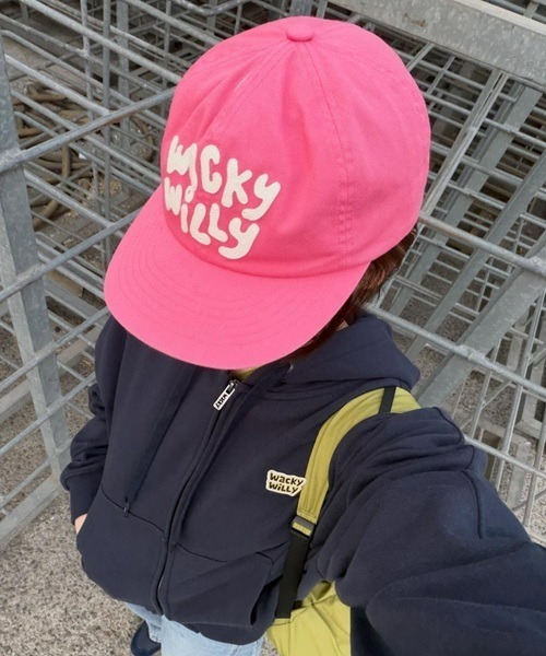 Wacky WiLLy(ワッキーウィリー)の「LOGO APPLIQUE HALF FLAT CAP(キャップ・メンズ・ブラック/ベージュ/ピンク・FREE)」の16枚目の写真