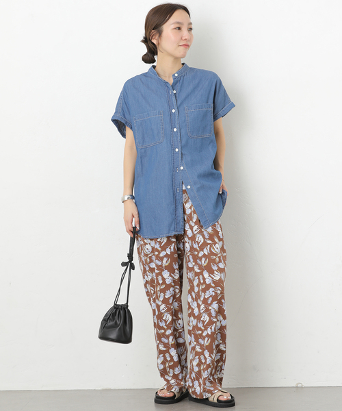 JOURNAL STANDARD relume(ジャーナルスタンダード レリューム)の「リーフパターンリラックスパンツ(その他パンツ・レディース・ブラック/ブラウン・FREE)」の10枚目の写真