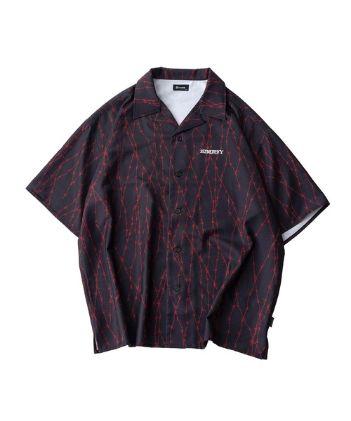 Subciety(サブサエティ)の「Barbed wire shirt(シャツ/ブラウス・メンズ・ブラック×レッド/ブラック/ホワイト・X-LARGE/LARGE/MEDIUM/SMALL)」の11枚目の写真