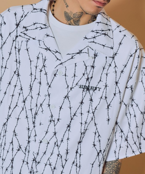 Subciety(サブサエティ)の「Barbed wire shirt(シャツ/ブラウス・メンズ・ブラック×レッド/ブラック/ホワイト・X-LARGE/LARGE/MEDIUM/SMALL)」の15枚目の写真