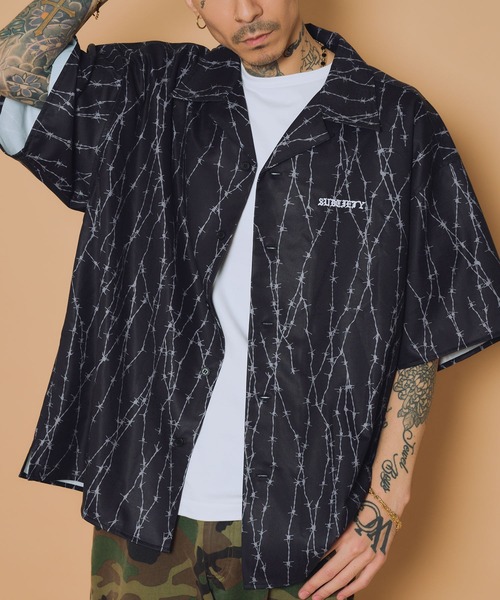 Subciety(サブサエティ)の「Barbed wire shirt(シャツ/ブラウス・メンズ・ブラック×レッド/ブラック/ホワイト・X-LARGE/LARGE/MEDIUM/SMALL)」の19枚目の写真