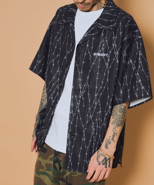 Subciety(サブサエティ)の「Barbed wire shirt(シャツ/ブラウス・メンズ・ブラック×レッド/ブラック/ホワイト・X-LARGE/LARGE/MEDIUM/SMALL)」の18枚目の写真