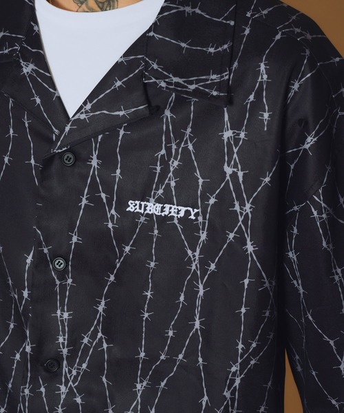 Subciety(サブサエティ)の「Barbed wire shirt(シャツ/ブラウス・メンズ・ブラック×レッド/ブラック/ホワイト・X-LARGE/LARGE/MEDIUM/SMALL)」の20枚目の写真