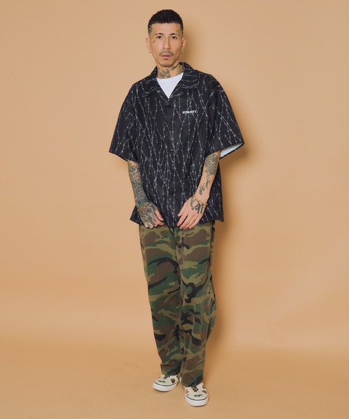 Subciety(サブサエティ)の「Barbed wire shirt(シャツ/ブラウス・メンズ・ブラック×レッド/ブラック/ホワイト・X-LARGE/LARGE/MEDIUM/SMALL)」の5枚目の写真