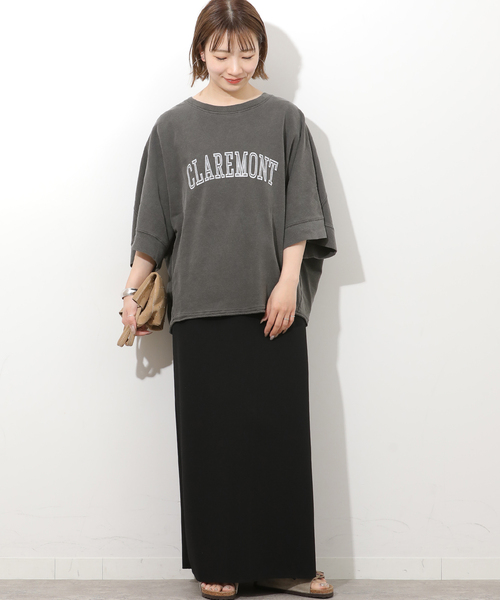 JOURNAL STANDARD relume(ジャーナルスタンダード レリューム)の「ドルマンカレッジロゴプルオーバー(スウェット・レディース・ブラック系その他/ライトグレー/ベージュ・FREE)」の5枚目の写真