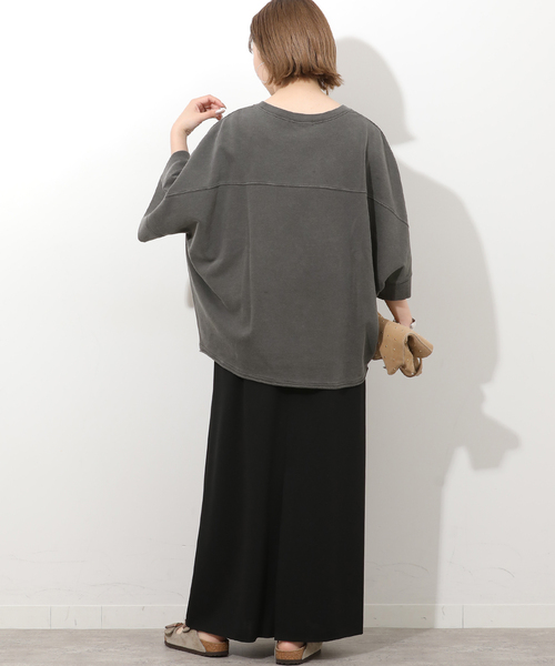 JOURNAL STANDARD relume(ジャーナルスタンダード レリューム)の「ドルマンカレッジロゴプルオーバー(スウェット・レディース・ブラック系その他/ライトグレー/ベージュ・FREE)」の7枚目の写真