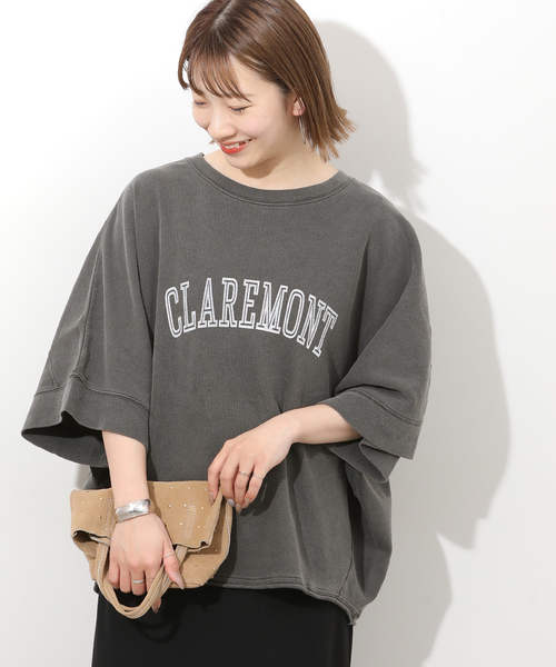 JOURNAL STANDARD relume(ジャーナルスタンダード レリューム)の「ドルマンカレッジロゴプルオーバー(スウェット・レディース・ブラック系その他/ライトグレー/ベージュ・FREE)」の8枚目の写真