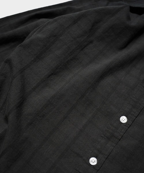 CAMPHOR WOOD(カンファーウッド)の「SHEER CHECK L/S SHIRTS / シアチェックロングスリーブシャツ(シャツ/ブラウス・メンズ・ピンク/ブラック/オフホワイト・SMALL/MEDIUM/LARGE)」の10枚目の写真