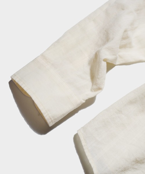 CAMPHOR WOOD(カンファーウッド)の「SHEER CHECK L/S SHIRTS / シアチェックロングスリーブシャツ(シャツ/ブラウス・メンズ・ピンク/ブラック/オフホワイト・SMALL/MEDIUM/LARGE)」の13枚目の写真