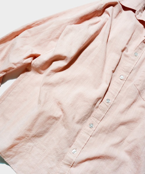 CAMPHOR WOOD(カンファーウッド)の「SHEER CHECK L/S SHIRTS / シアチェックロングスリーブシャツ(シャツ/ブラウス・メンズ・ピンク/ブラック/オフホワイト・SMALL/MEDIUM/LARGE)」の4枚目の写真