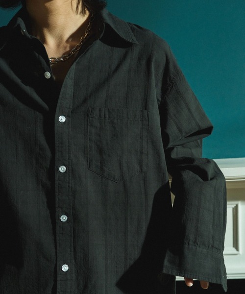 SHEER CHECK L/S SHIRTS / シアチェックロングスリーブシャツ（シャツ