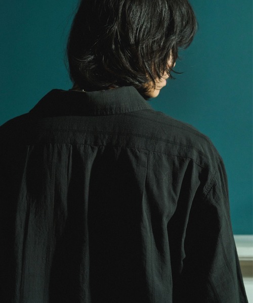 CAMPHOR WOOD(カンファーウッド)の「SHEER CHECK L/S SHIRTS / シアチェックロングスリーブシャツ(シャツ/ブラウス・メンズ・ピンク/ブラック/オフホワイト・SMALL/MEDIUM/LARGE)」の20枚目の写真
