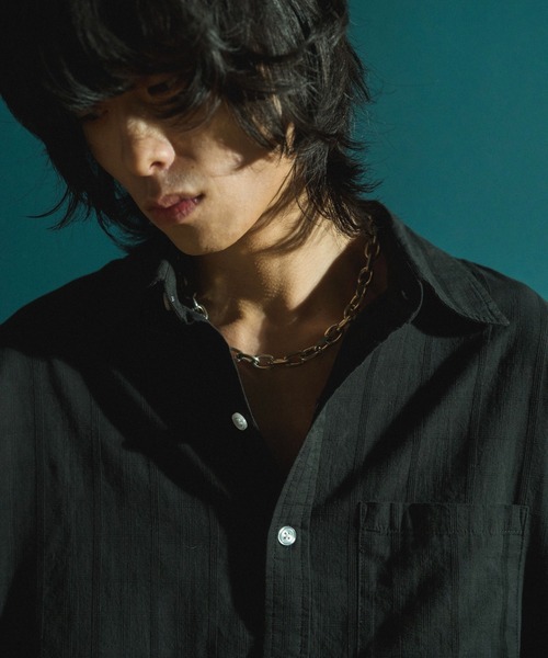 CAMPHOR WOOD(カンファーウッド)の「SHEER CHECK L/S SHIRTS / シアチェックロングスリーブシャツ(シャツ/ブラウス・メンズ・ピンク/ブラック/オフホワイト・SMALL/MEDIUM/LARGE)」の17枚目の写真