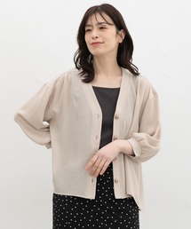 8分袖シャツカーディガン