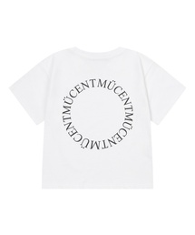 MUCENT（ムセント）の「[キッズ] ムセンテ シグネチャー バックラウンド 円形 ロゴ 半袖Tシャツ (2カラー)（Tシャツ/カットソー）」