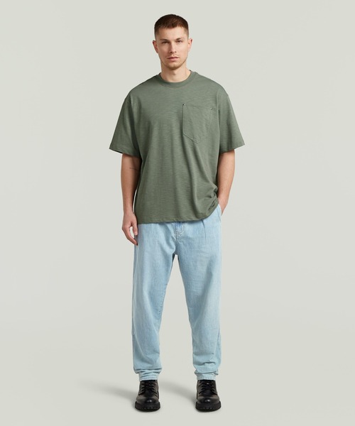 G-STAR(ジースター)の「【Safari Online掲載】Pocket Loose T-Shirt/ポケットディテールスラブルーズTシャツ(Tシャツ/カットソー・メンズ・オフホワイト/グレー系その他/グリーン系その他・X-LARGE/MEDIUM/X-SMALL/LARGE/SMALL)」の18枚目の写真
